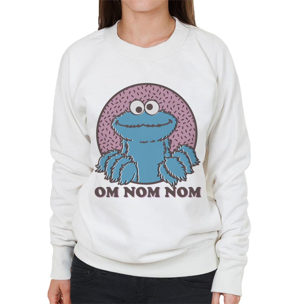 Sesame Street Cookie Monster Om Nom Nom Women's Sweatshirt-ALL + EVERY