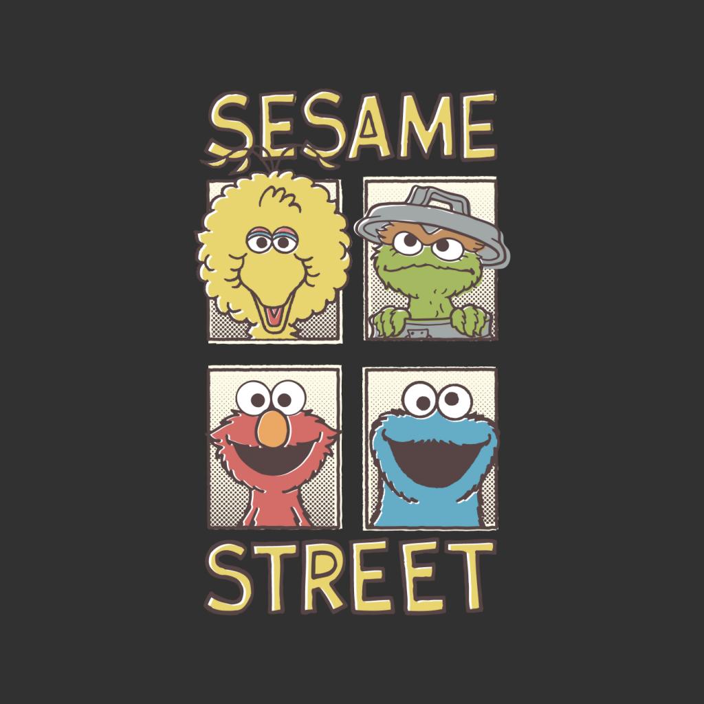 Sesame Street Comic Book Cover Men's T-Shirt-ALL + EVERY