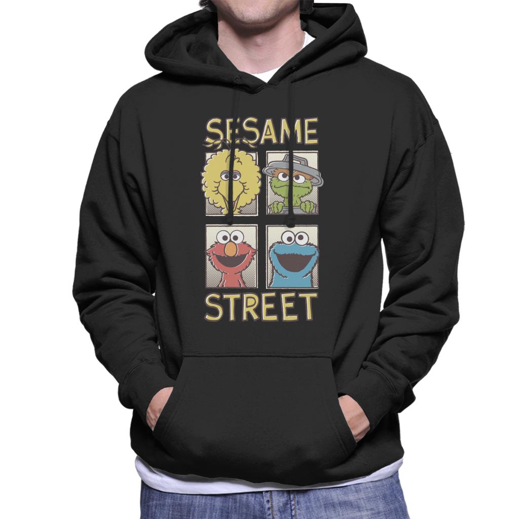 Sesame Street Comic Book Cover Men's Hooded Sweatshirt-ALL + EVERY