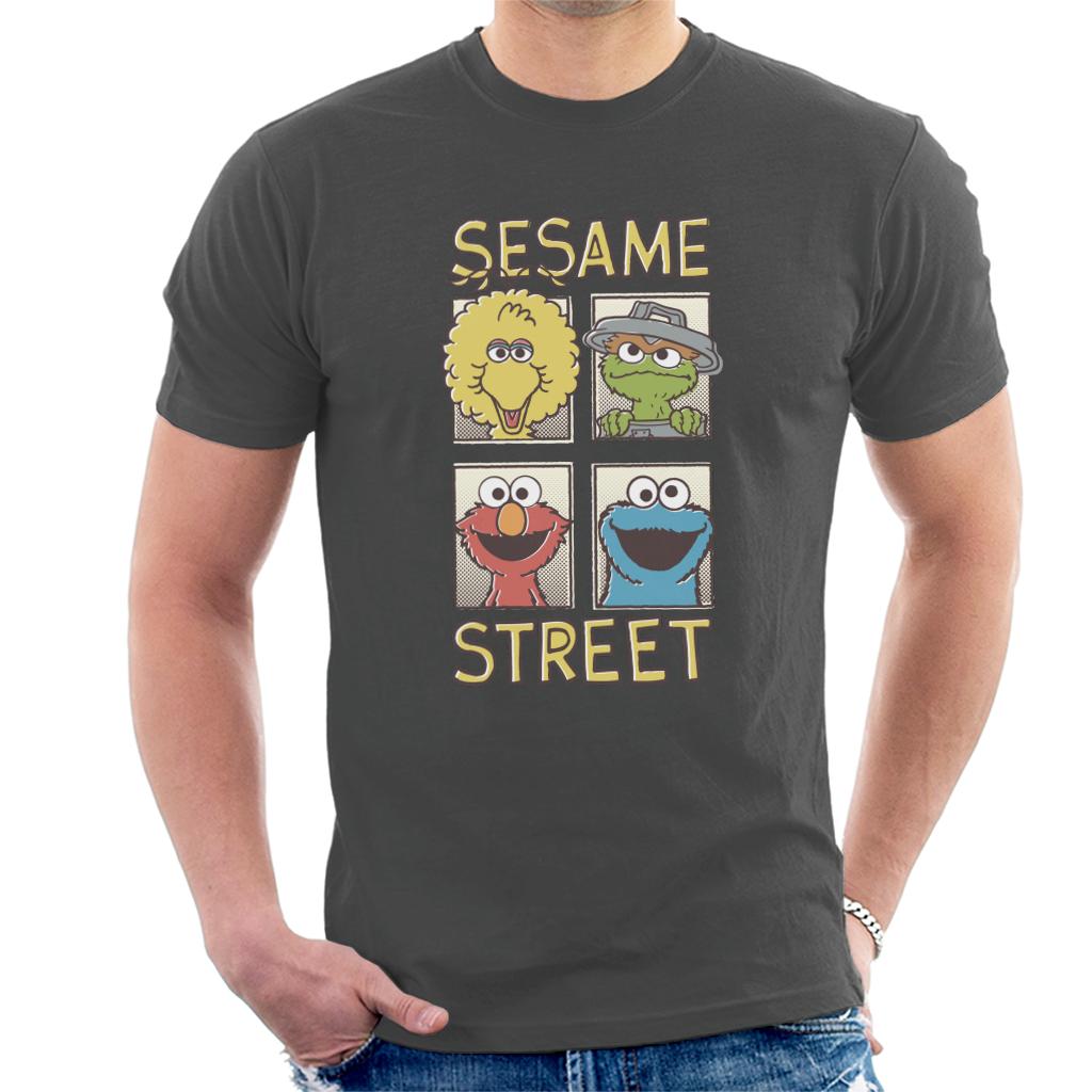 Sesame Street Comic Book Cover Men's T-Shirt-ALL + EVERY