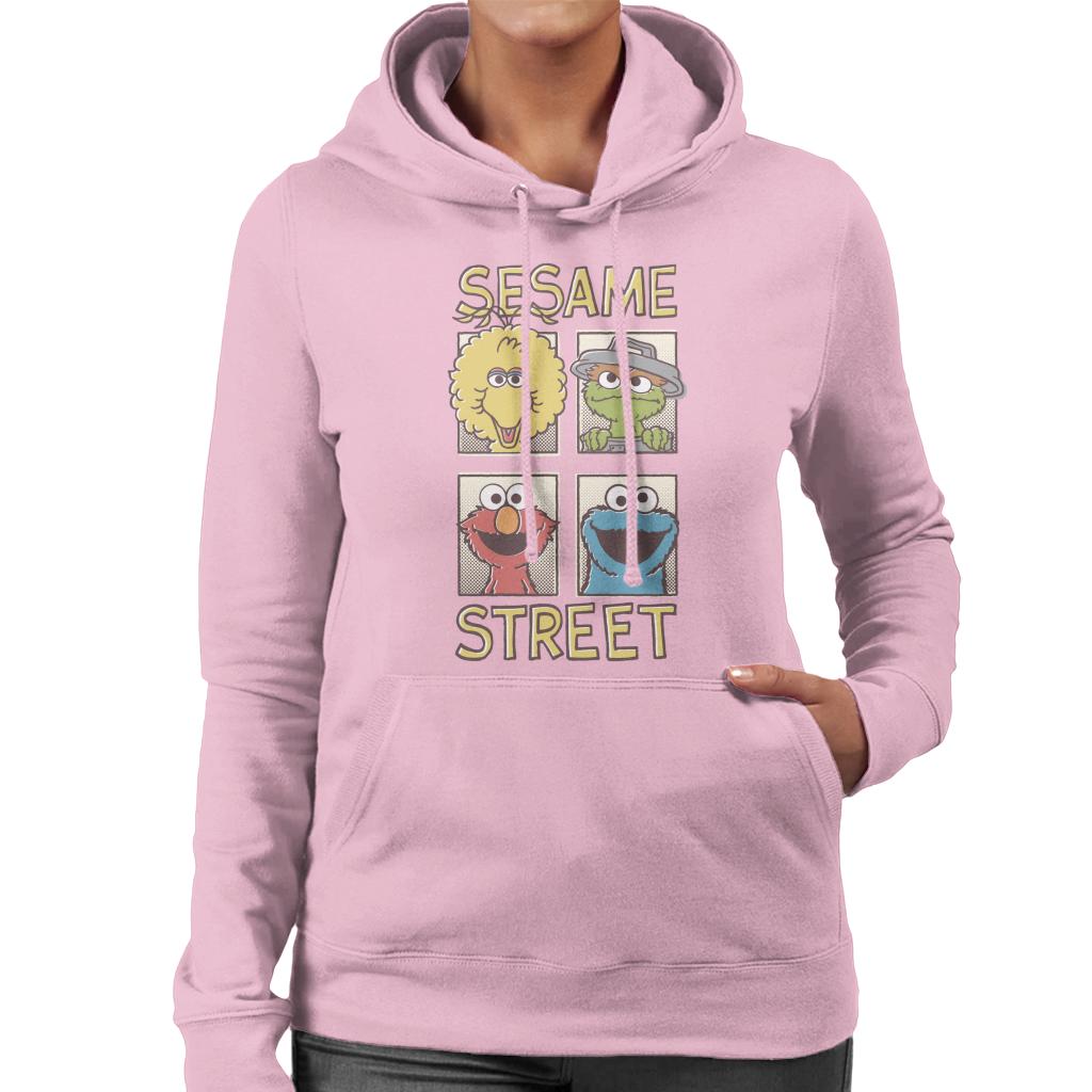 Sesame Street Comic Book Cover Women's Hooded Sweatshirt-ALL + EVERY