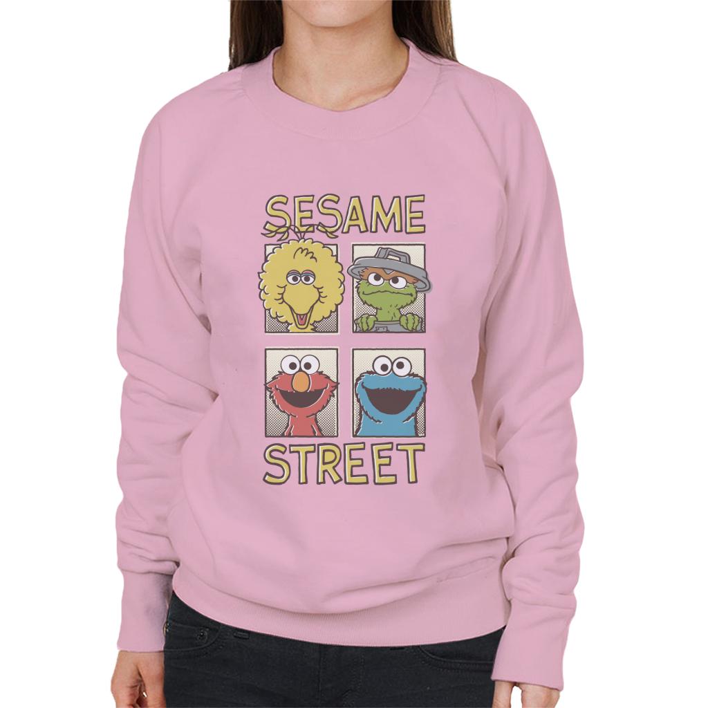 Sesame Street Comic Book Cover Women's Sweatshirt-ALL + EVERY