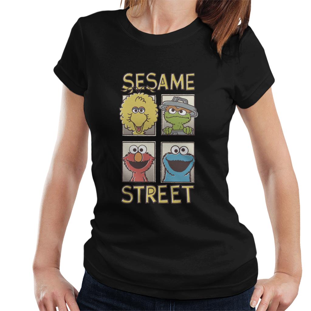 Sesame Street Comic Book Cover Women's T-Shirt-ALL + EVERY