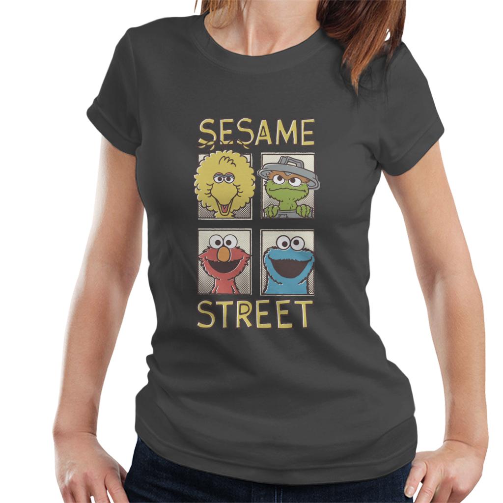 Sesame Street Comic Book Cover Women's T-Shirt-ALL + EVERY