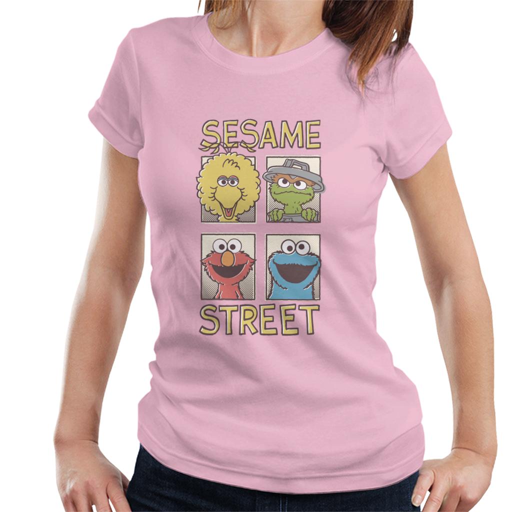 Sesame Street Comic Book Cover Women's T-Shirt-ALL + EVERY