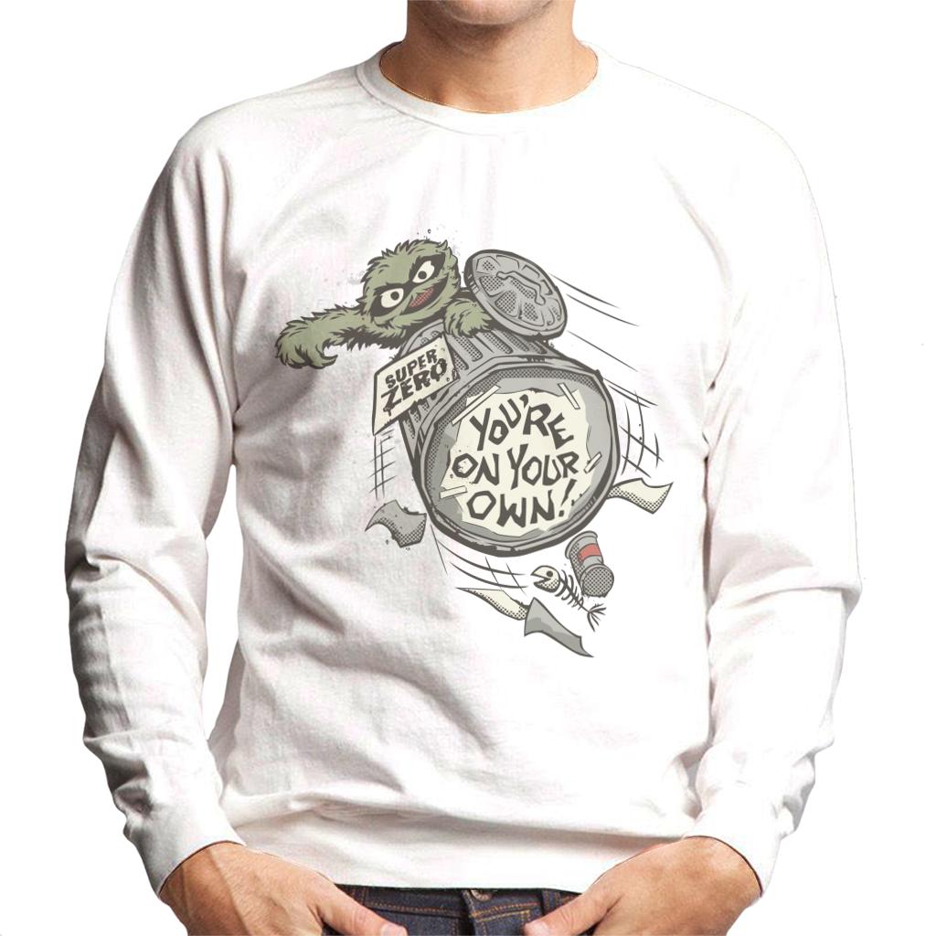 Sesame Street Oscar The Grouch You're On Your Own Men's Sweatshirt-ALL + EVERY