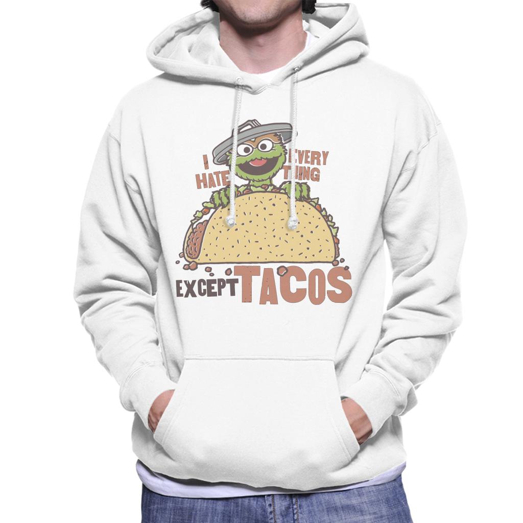 Sesame Street Oscar The Grouch Tacos Men's Hooded Sweatshirt-ALL + EVERY