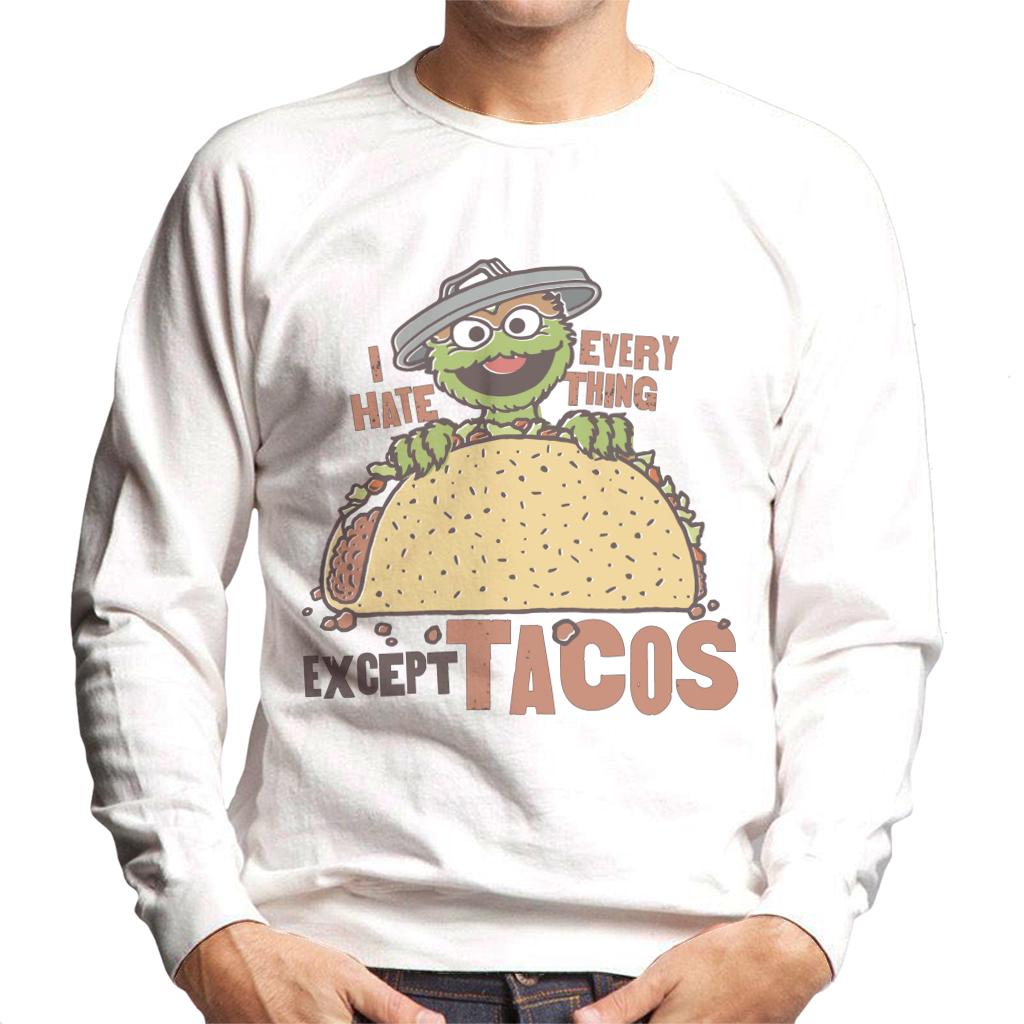 Sesame Street Oscar The Grouch Tacos Men's Sweatshirt-ALL + EVERY