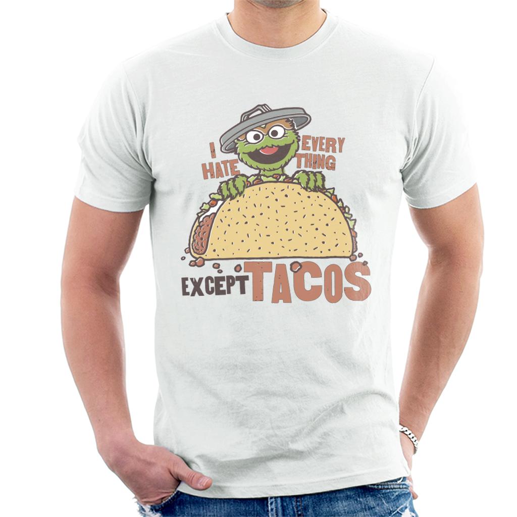 Sesame Street Oscar The Grouch Tacos Men's T-Shirt-ALL + EVERY