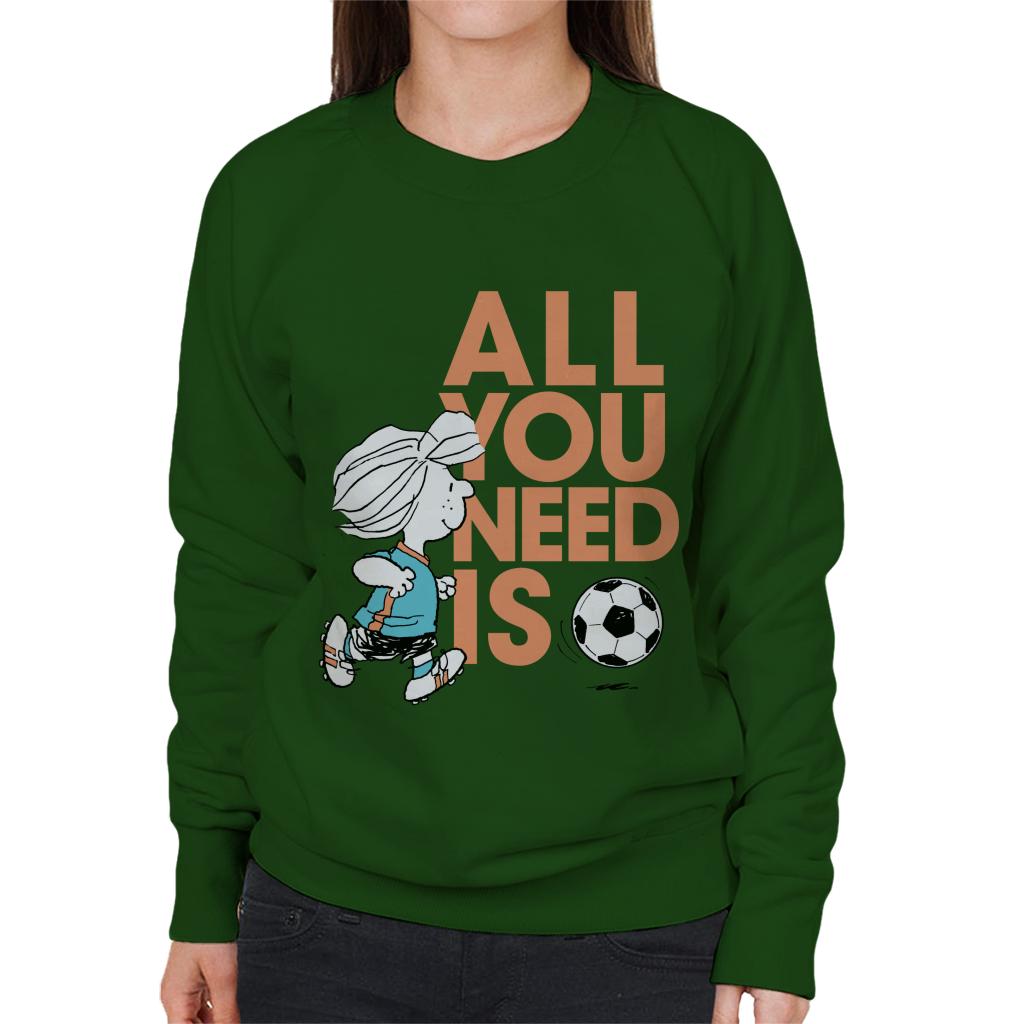 Peanuts Football Peppermint Patty All You Need Is Football Women's Sweatshirt-ALL + EVERY