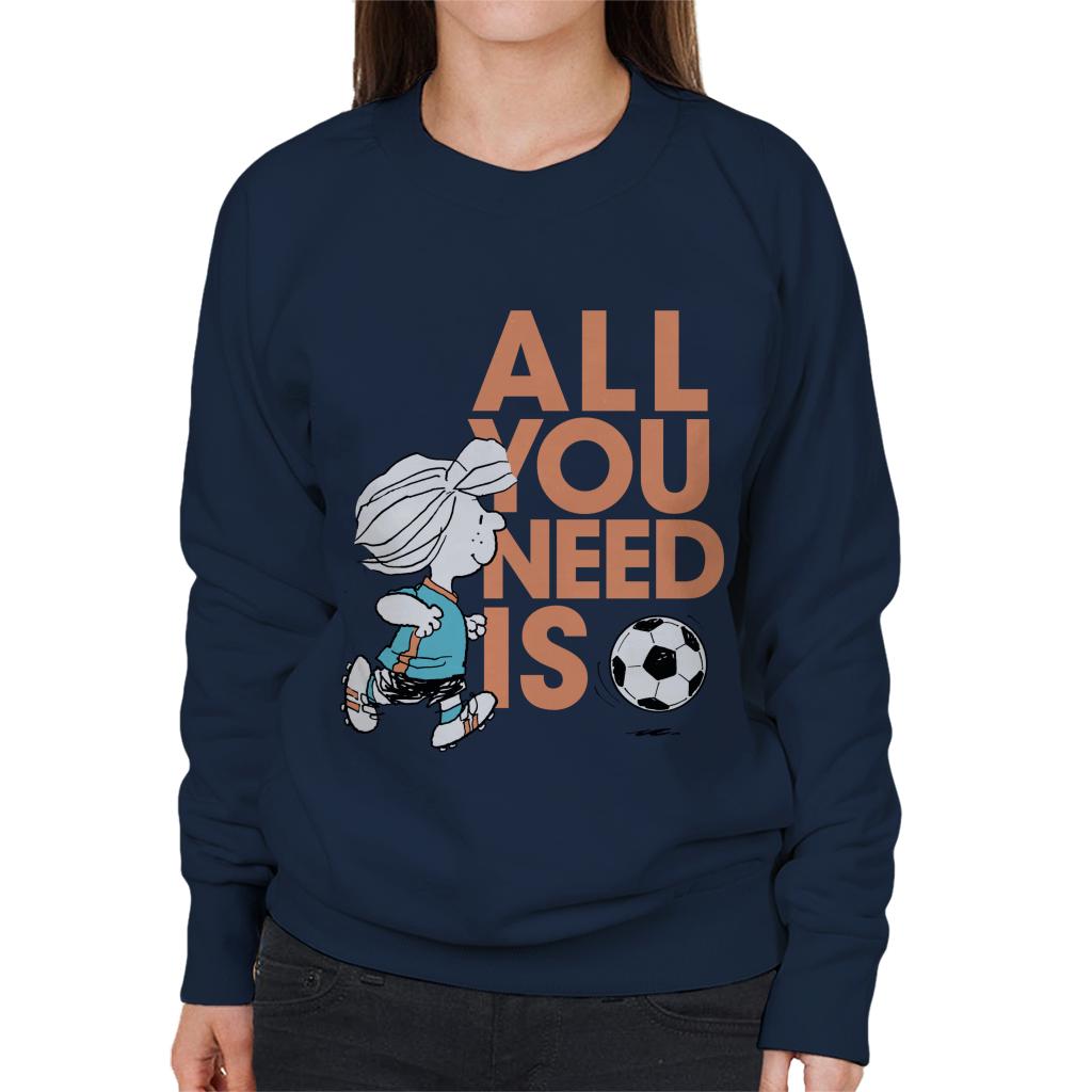 Peanuts Football Peppermint Patty All You Need Is Football Women's Sweatshirt-ALL + EVERY