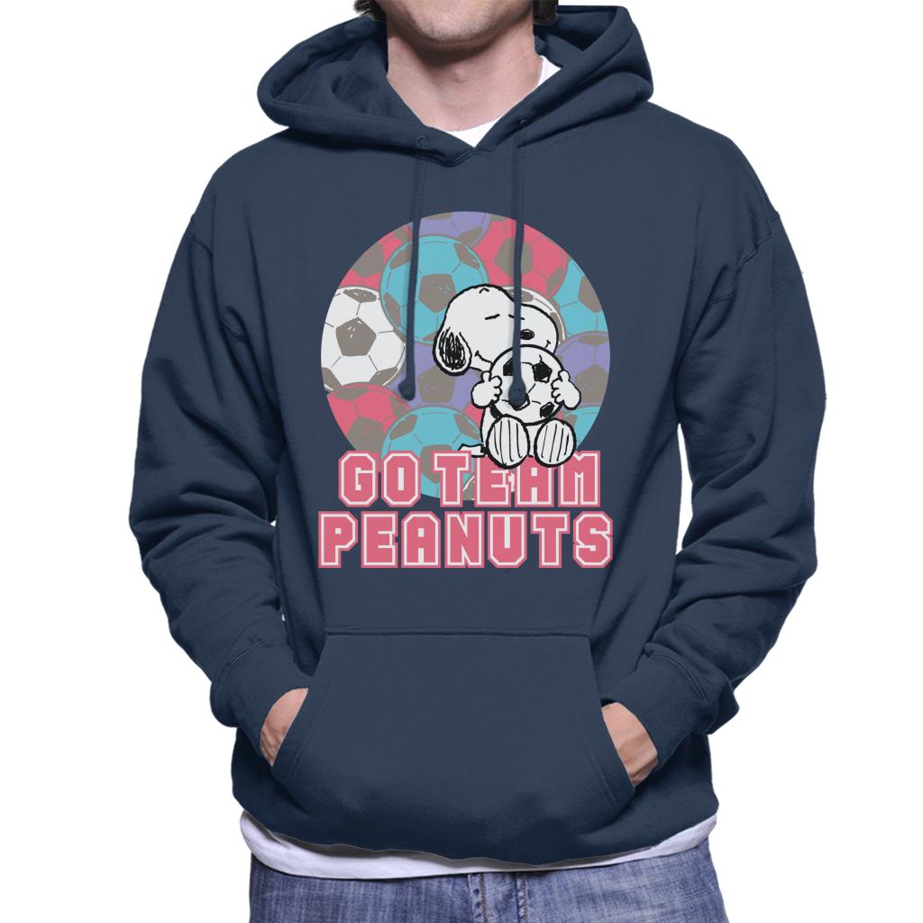 Peanuts Football Snoopy Go Team Peanuts Men's Hooded Sweatshirt-ALL + EVERY