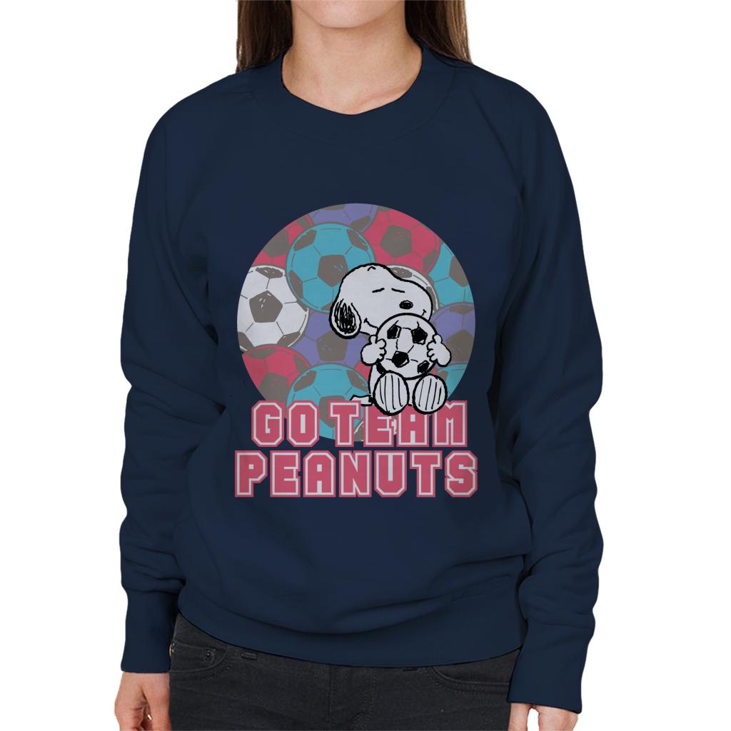 Peanuts Football Snoopy Go Team Peanuts Women's Sweatshirt-ALL + EVERY