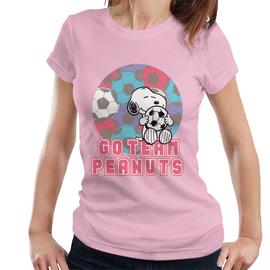 Peanuts Football Snoopy Go Team Peanuts Women's T-Shirt-ALL + EVERY