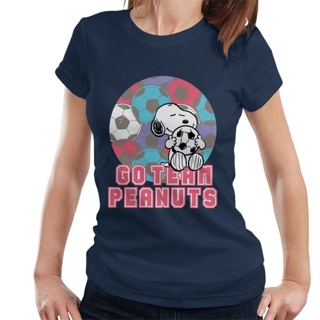 Peanuts Football Snoopy Go Team Peanuts Women's T-Shirt-ALL + EVERY