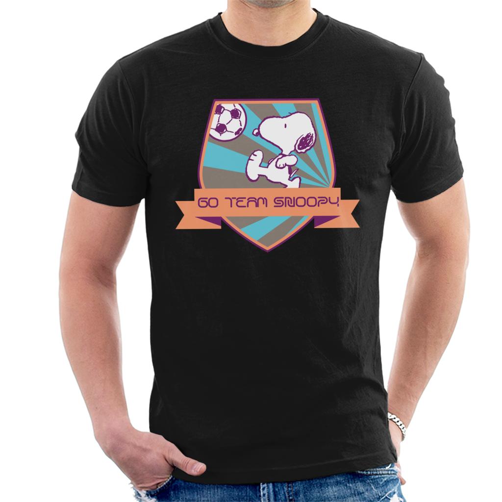 Peanuts Football Go Team Snoopy Men's T-Shirt-ALL + EVERY
