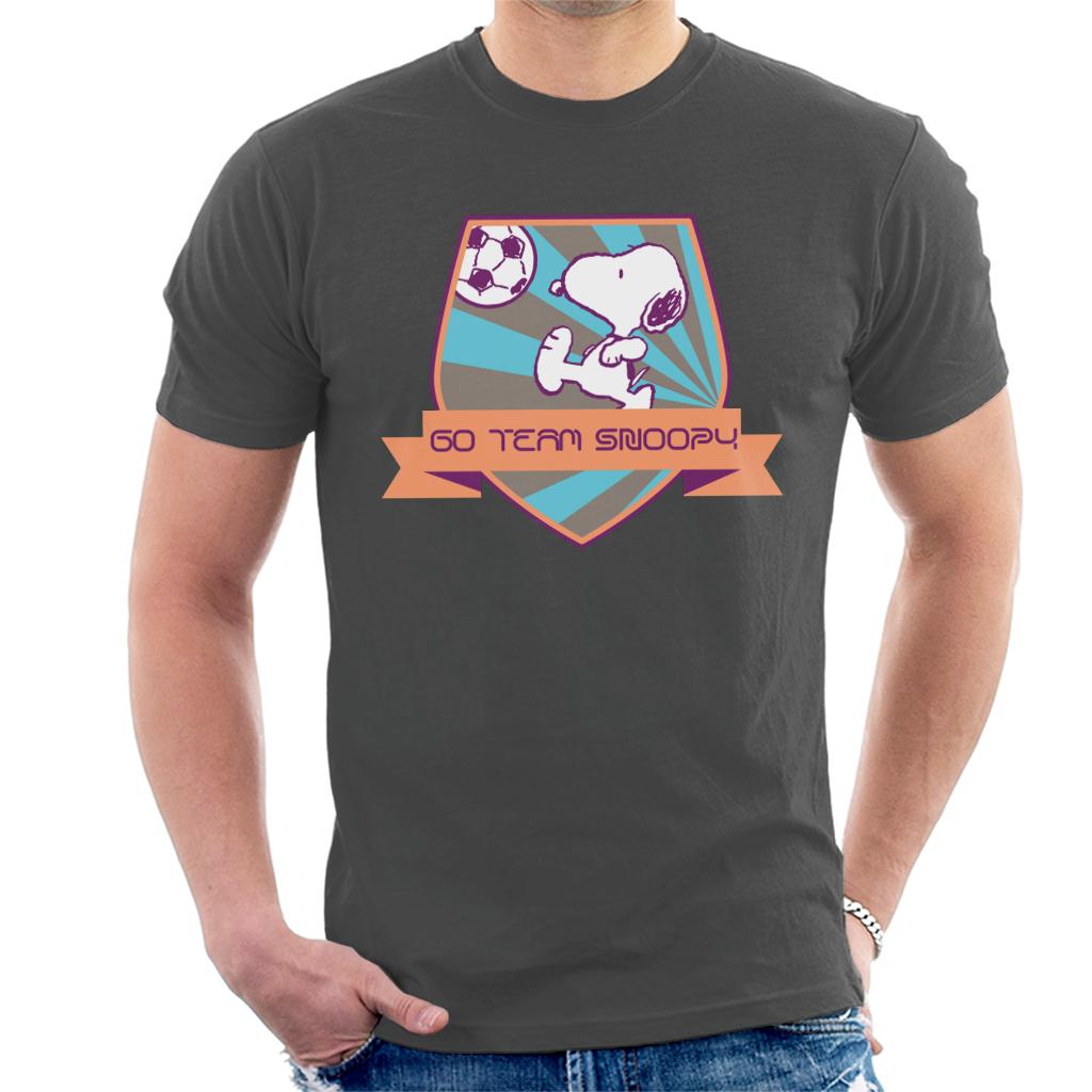 Peanuts Football Go Team Snoopy Men's T-Shirt-ALL + EVERY