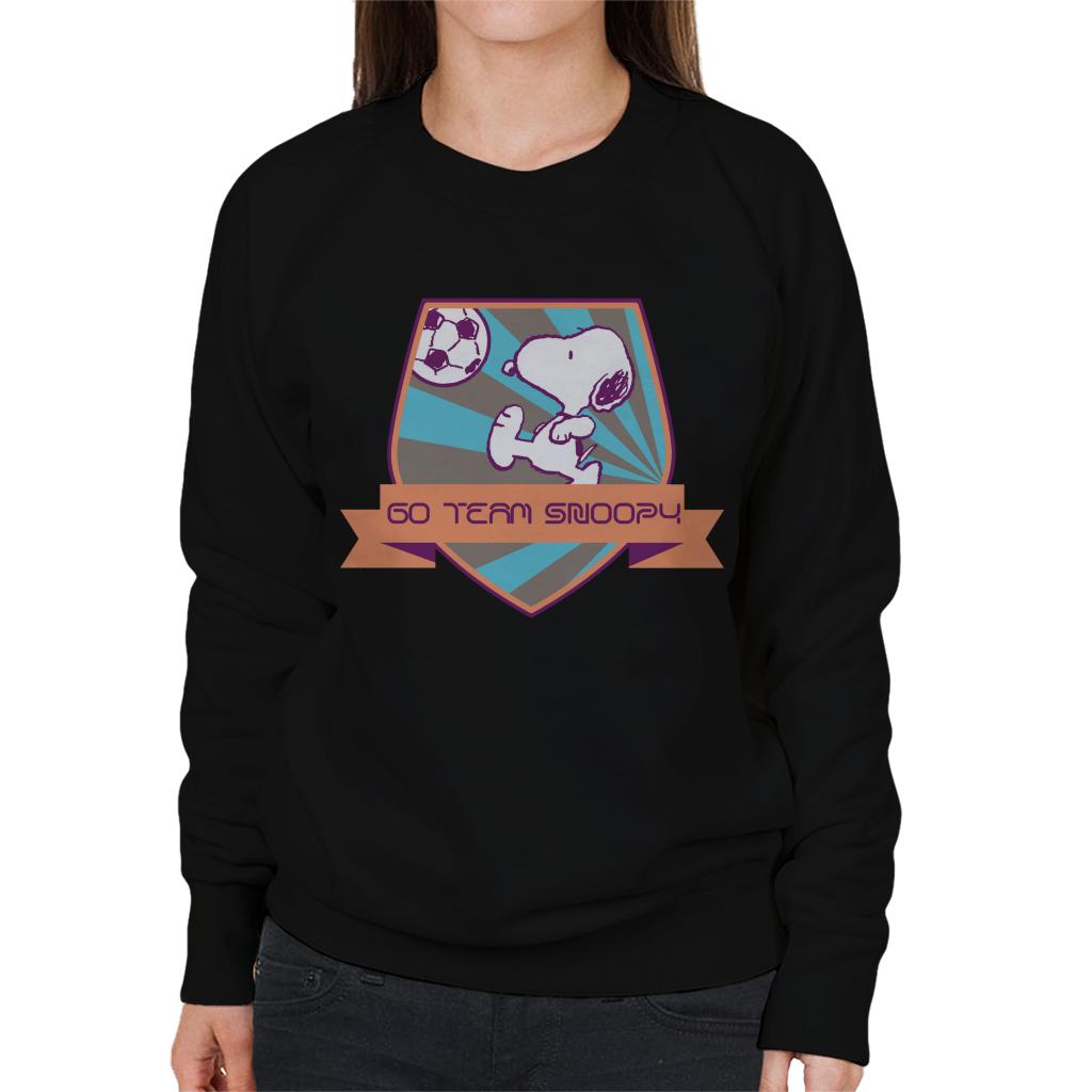 Peanuts Football Go Team Snoopy Women's Sweatshirt-ALL + EVERY