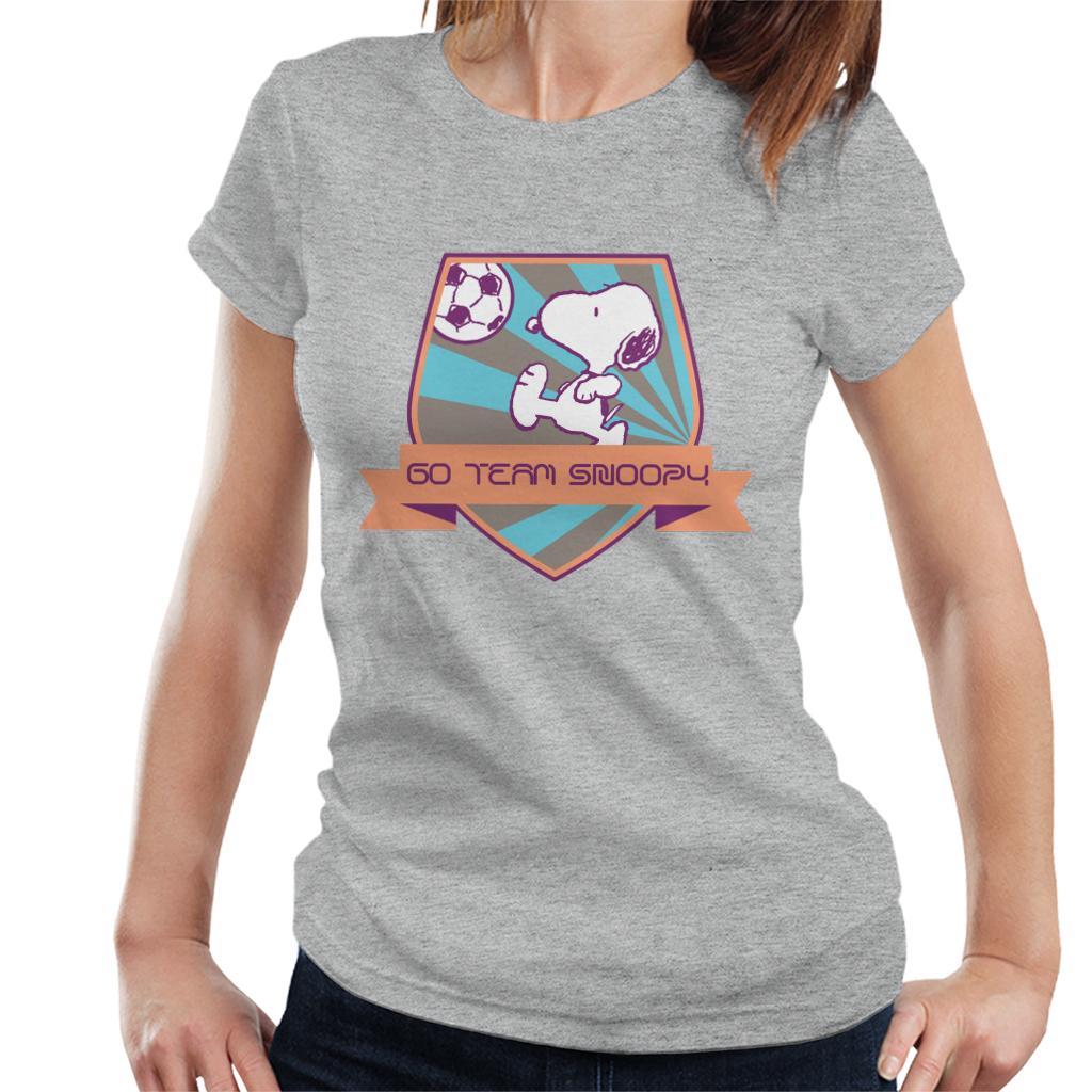 Peanuts Football Go Team Snoopy Women's T-Shirt-ALL + EVERY