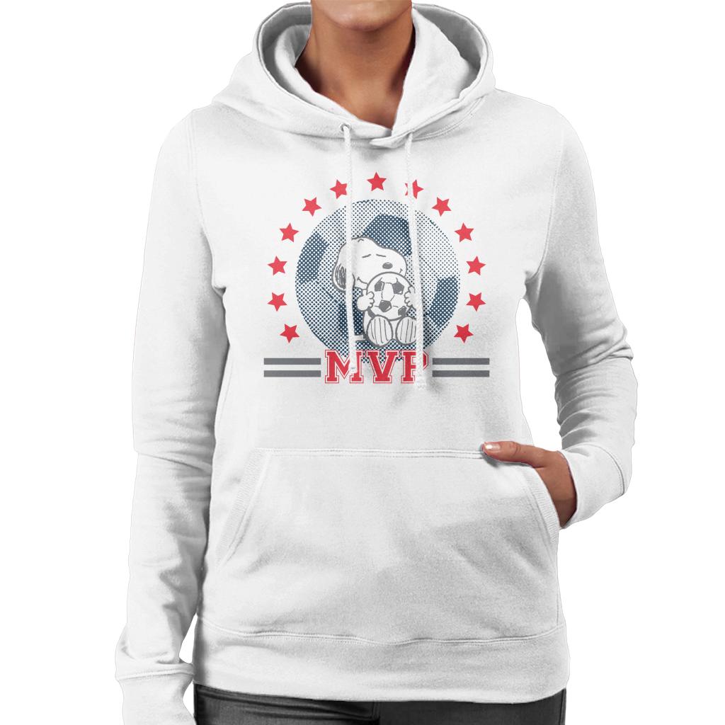 Peanuts Football Snoopy MVP Women's Hooded Sweatshirt-ALL + EVERY