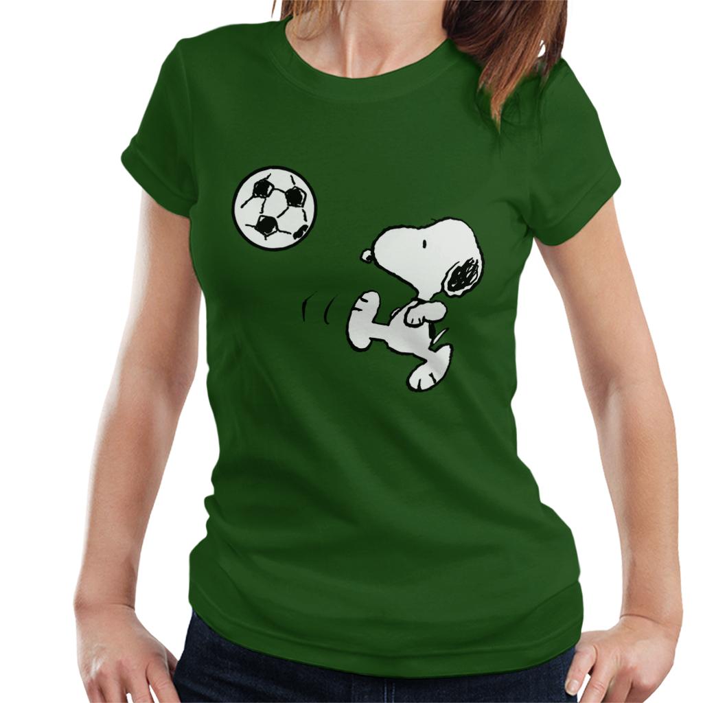 Peanuts Football Snoopy The Striker Women's T-Shirt-ALL + EVERY