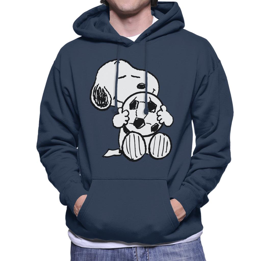 Peanuts Football Snoopy Football Hug Men's Hooded Sweatshirt-ALL + EVERY