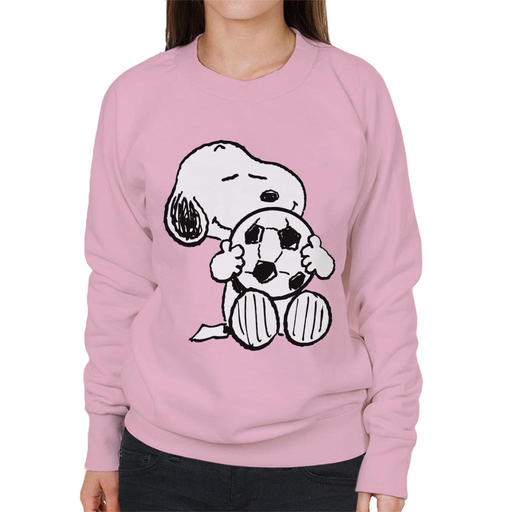 Peanuts Football Snoopy Football Hug Women's Sweatshirt-ALL + EVERY