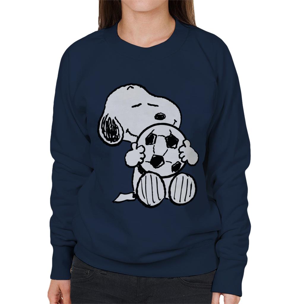 Peanuts Football Snoopy Football Hug Women's Sweatshirt-ALL + EVERY