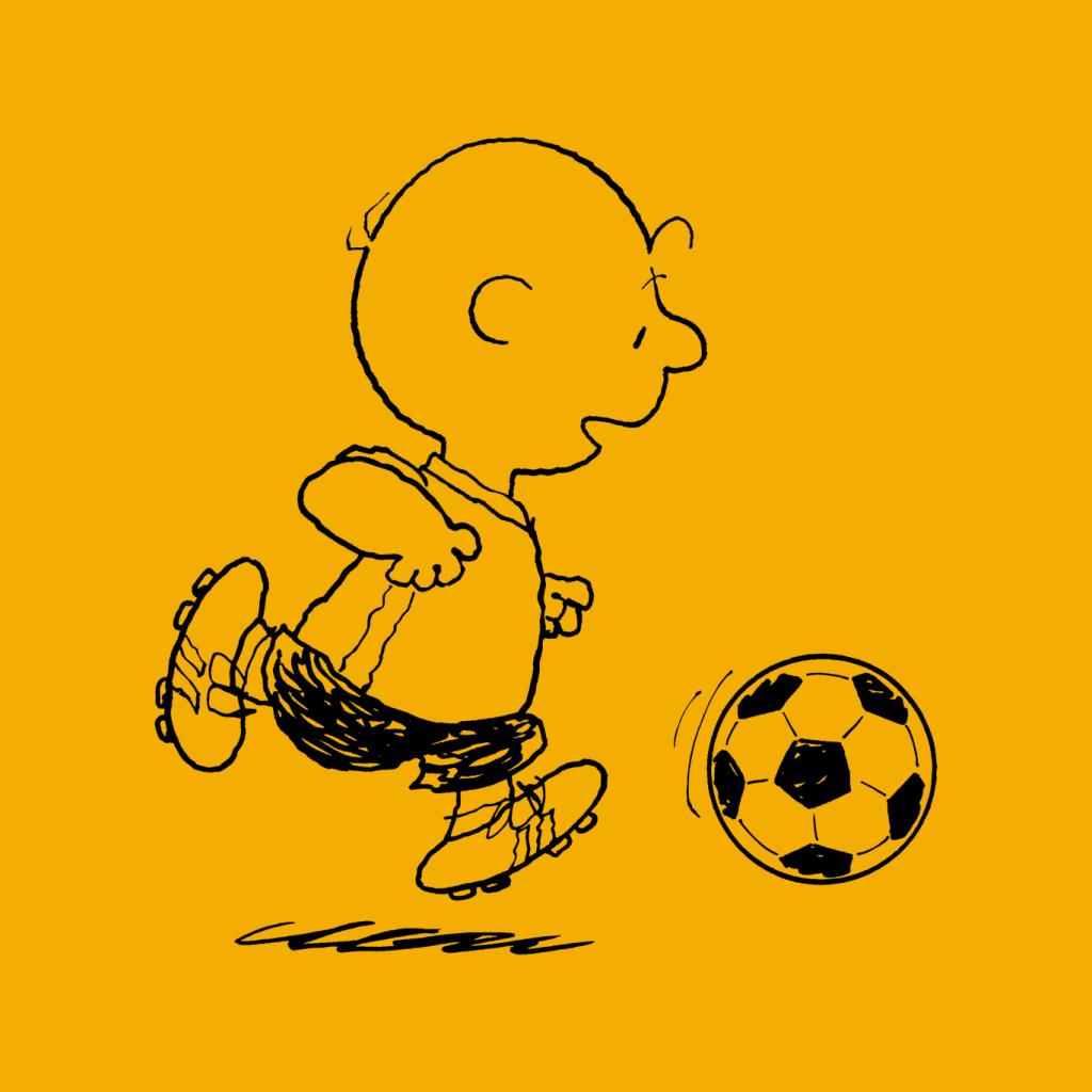 Peanuts Football Charlie Brown Dribble Men's T-Shirt-ALL + EVERY