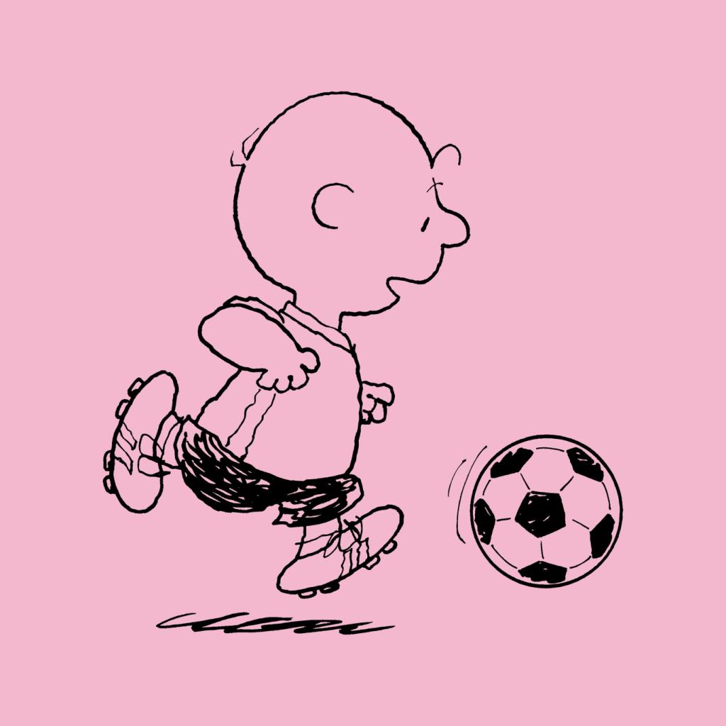 Peanuts Football Charlie Brown Dribble Women's T-Shirt-ALL + EVERY