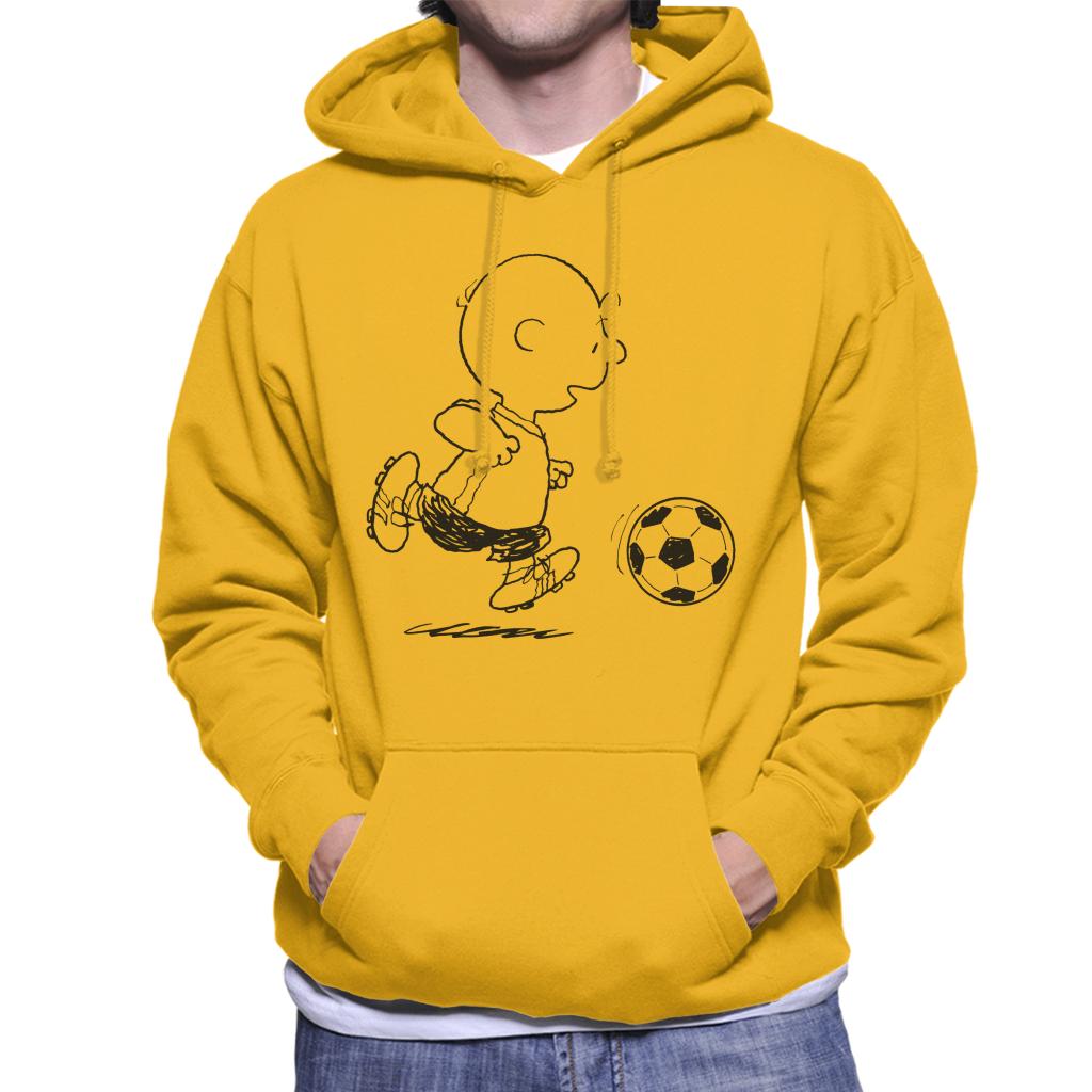 Peanuts Football Charlie Brown Dribble Men's Hooded Sweatshirt-ALL + EVERY