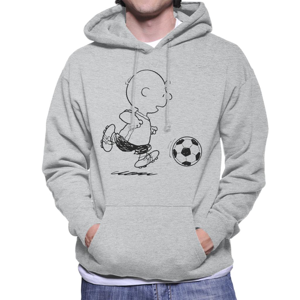 Peanuts Football Charlie Brown Dribble Men's Hooded Sweatshirt-ALL + EVERY