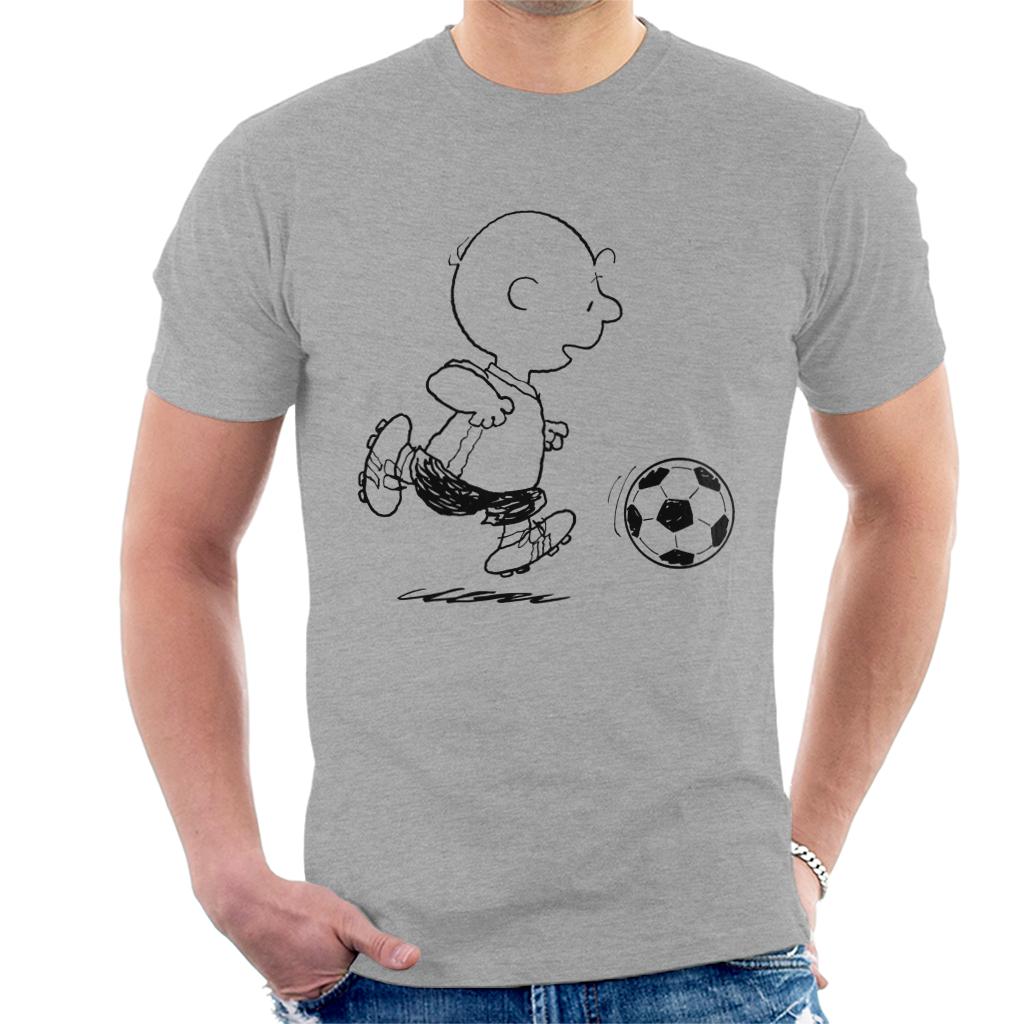 Peanuts Football Charlie Brown Dribble Men's T-Shirt-ALL + EVERY