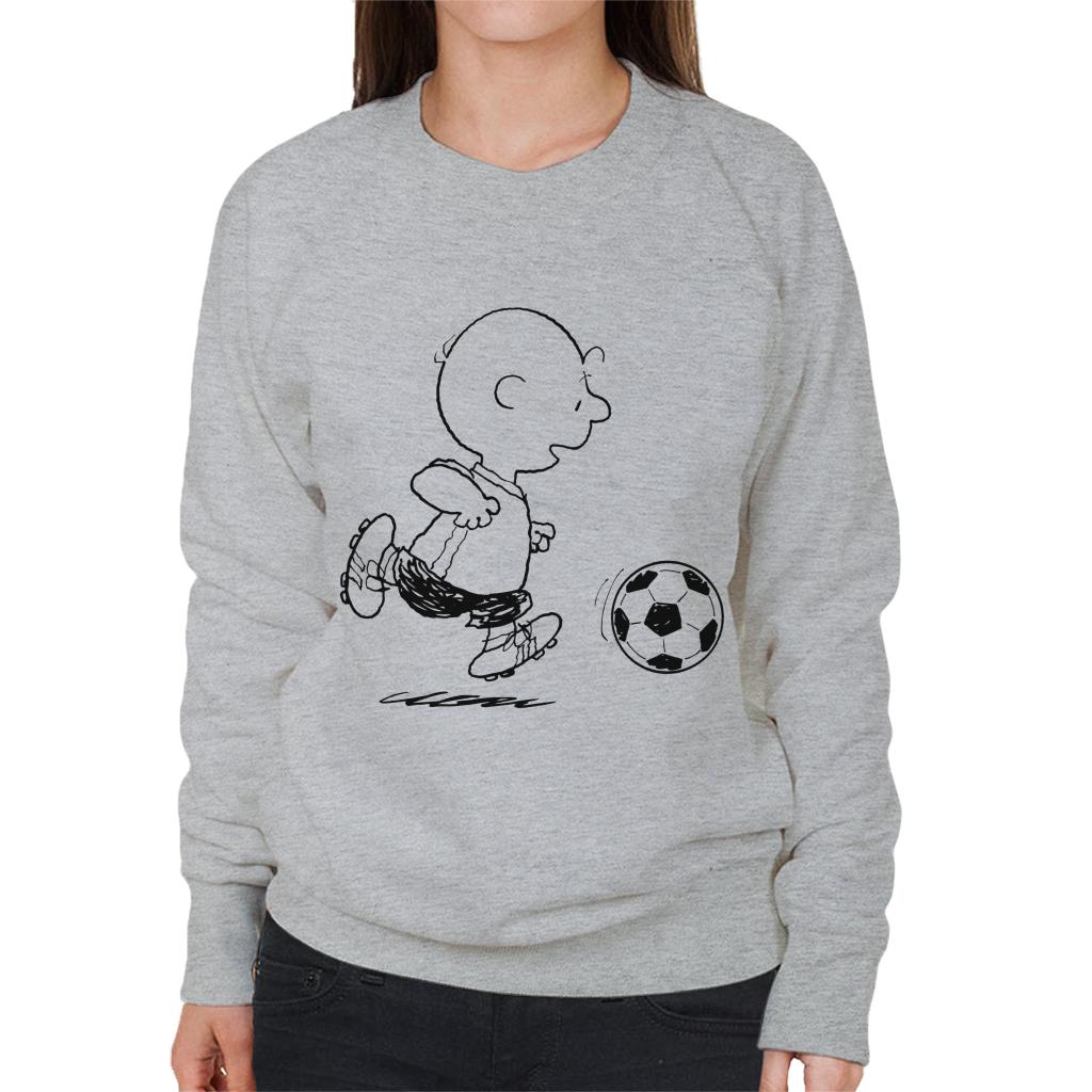 Peanuts Football Charlie Brown Dribble Women's Sweatshirt-ALL + EVERY