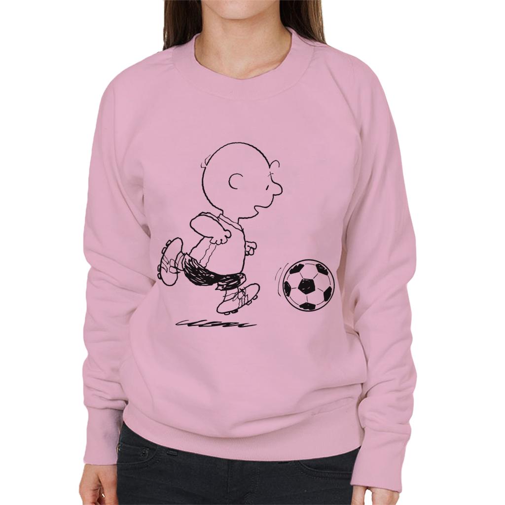 Peanuts Football Charlie Brown Dribble Women's Sweatshirt-ALL + EVERY