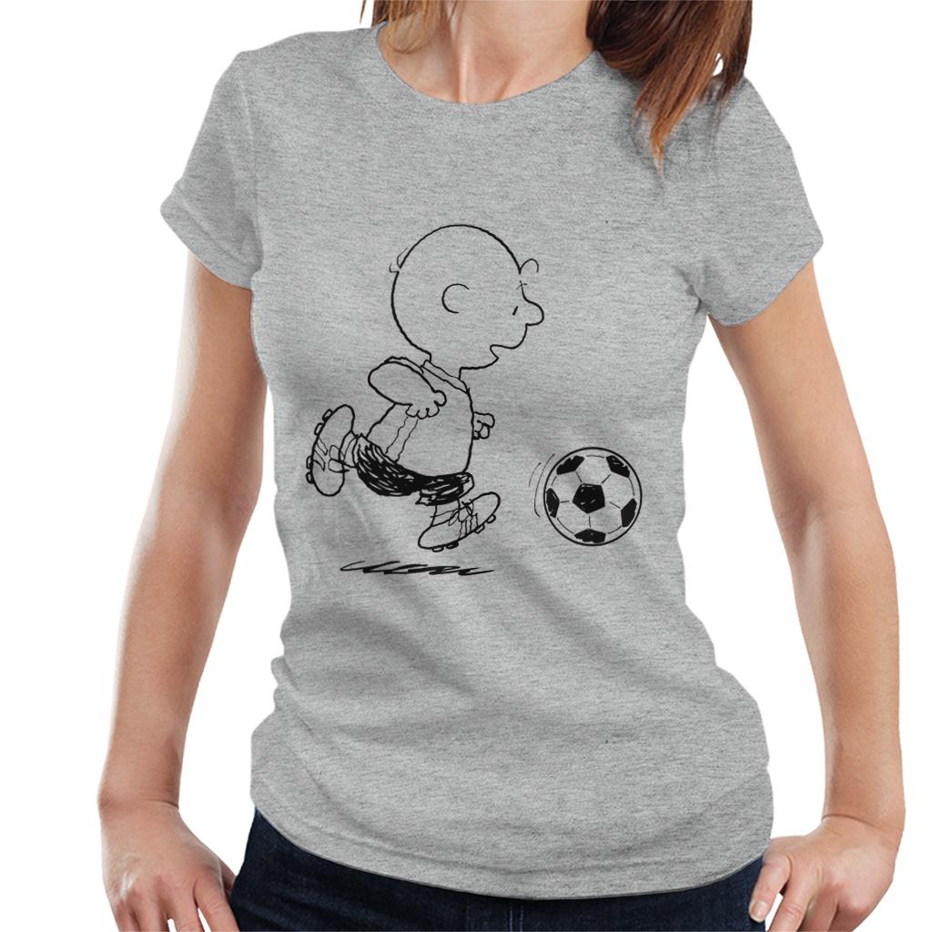 Peanuts Football Charlie Brown Dribble Women's T-Shirt-ALL + EVERY