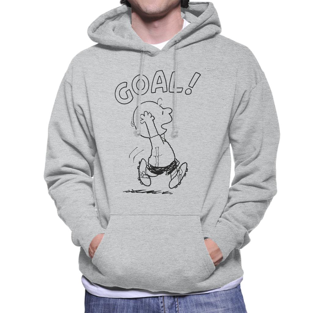 Peanuts Football Charlie Brown Goal Men's Hooded Sweatshirt-ALL + EVERY