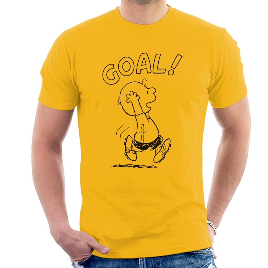 Peanuts Football Charlie Brown Goal Men's T-Shirt-ALL + EVERY