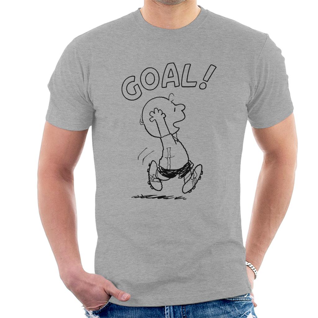 Peanuts Football Charlie Brown Goal Men's T-Shirt-ALL + EVERY