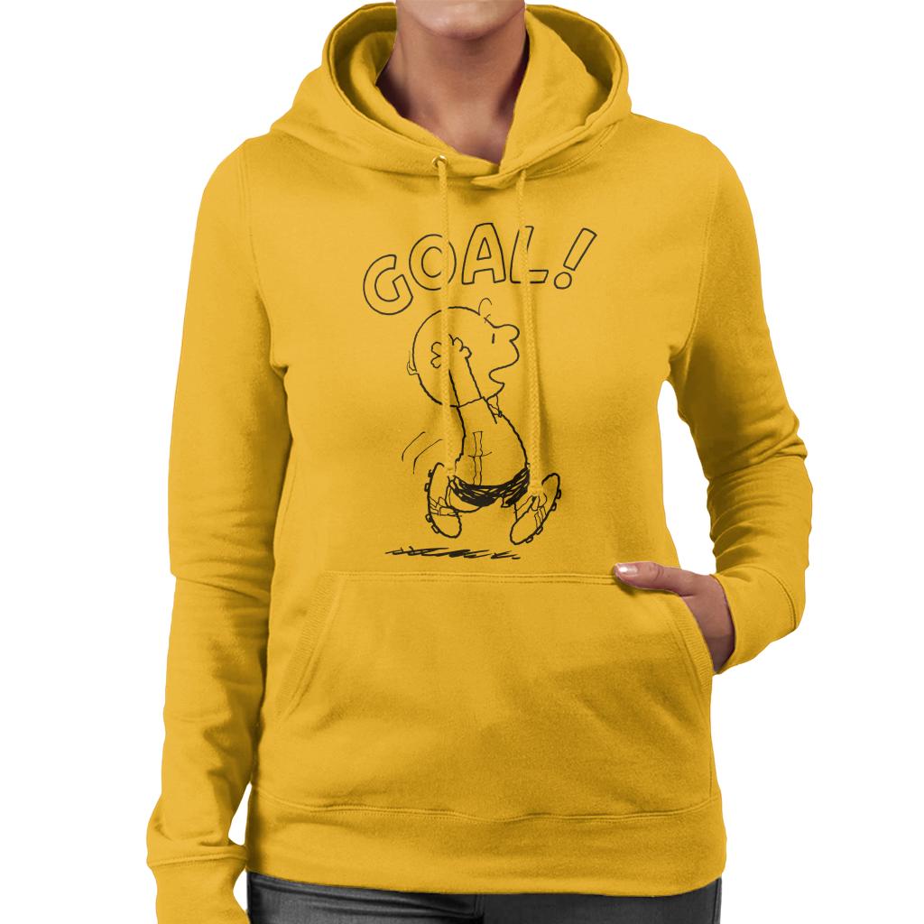 Peanuts Football Charlie Brown Goal Women's Hooded Sweatshirt-ALL + EVERY