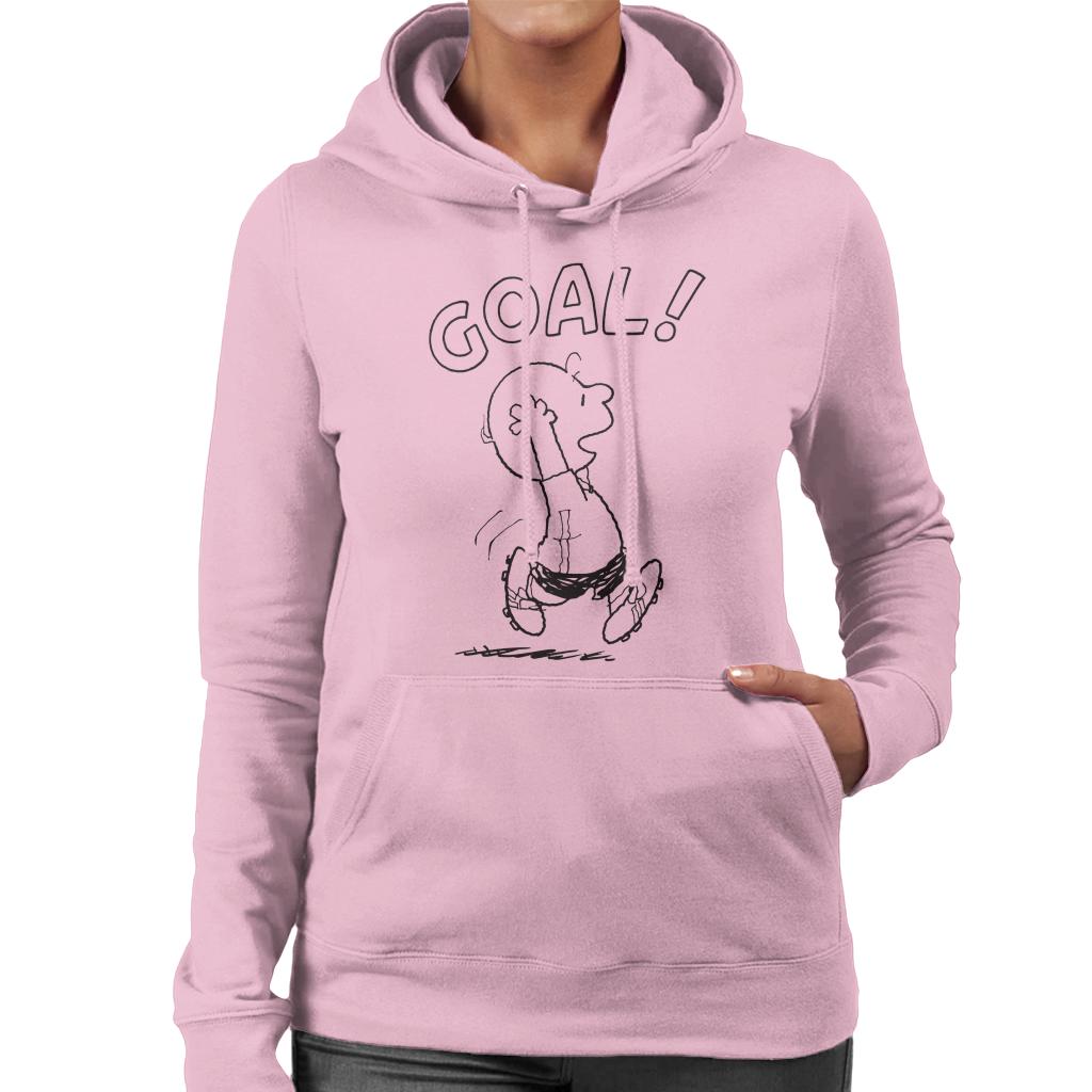 Peanuts Football Charlie Brown Goal Women's Hooded Sweatshirt-ALL + EVERY