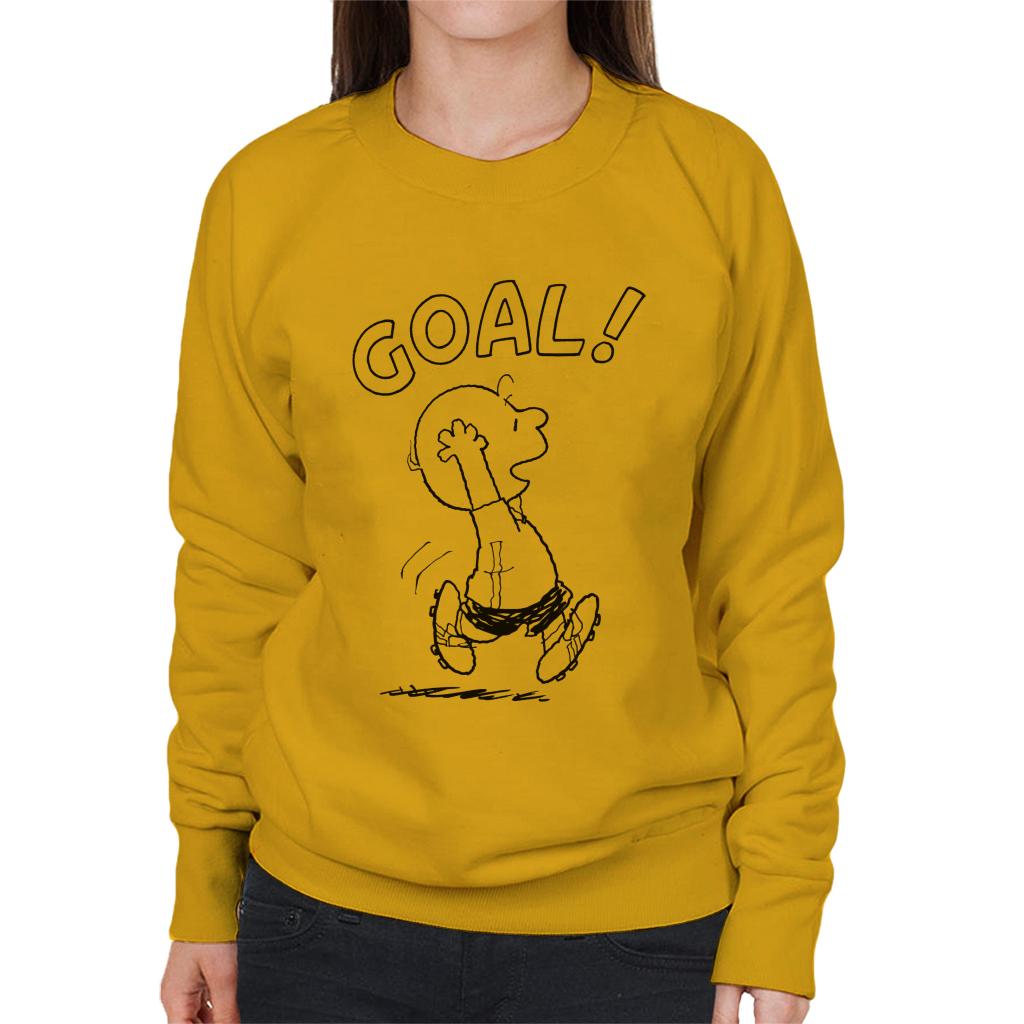 Peanuts Football Charlie Brown Goal Women's Sweatshirt-ALL + EVERY