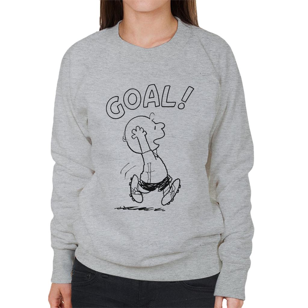 Peanuts Football Charlie Brown Goal Women's Sweatshirt-ALL + EVERY