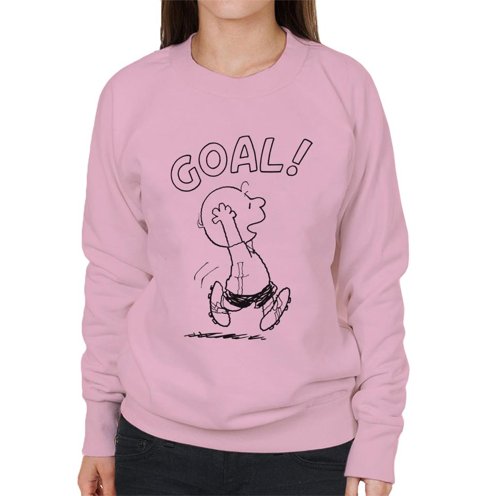 Peanuts Football Charlie Brown Goal Women's Sweatshirt-ALL + EVERY