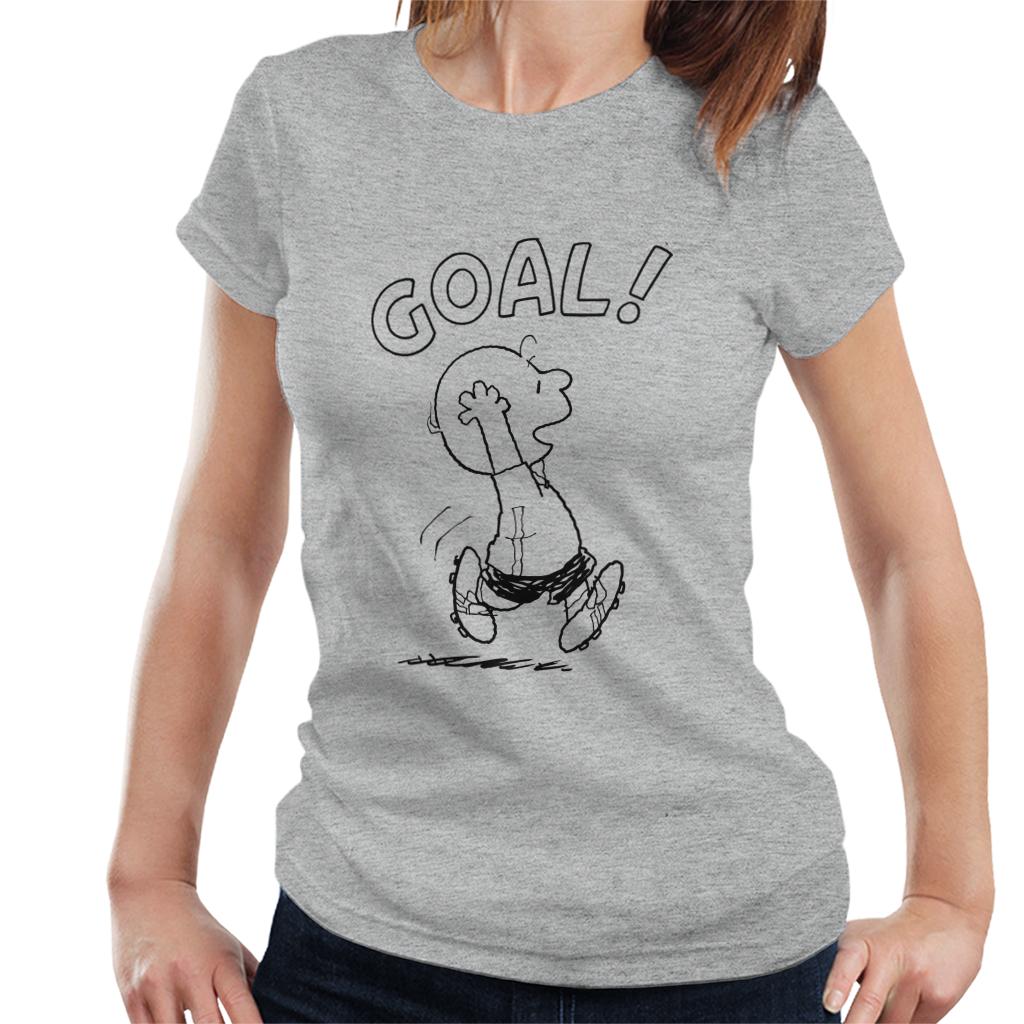 Peanuts Football Charlie Brown Goal Women's T-Shirt-ALL + EVERY