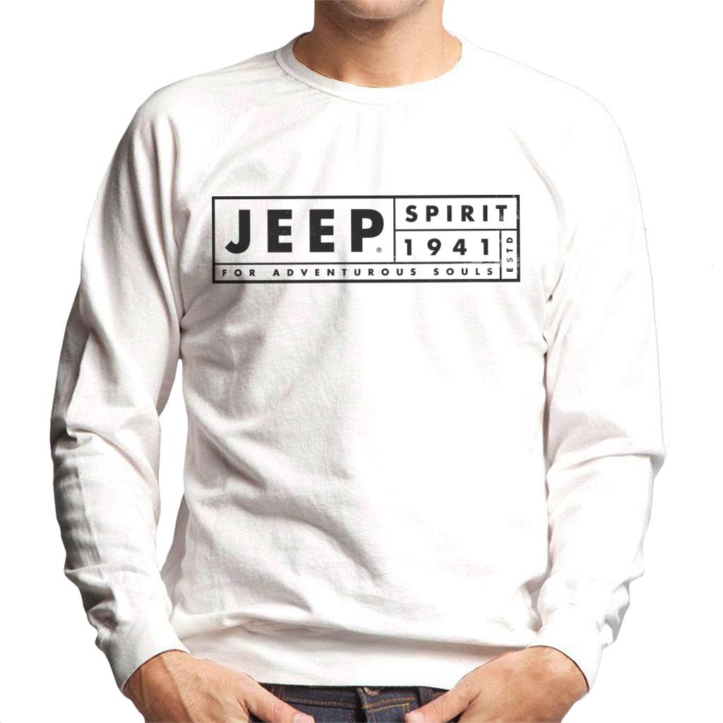 Jeep Spirit 1941 Estd For Adventurous Souls Dark Logo Men's Sweatshirt-ALL + EVERY