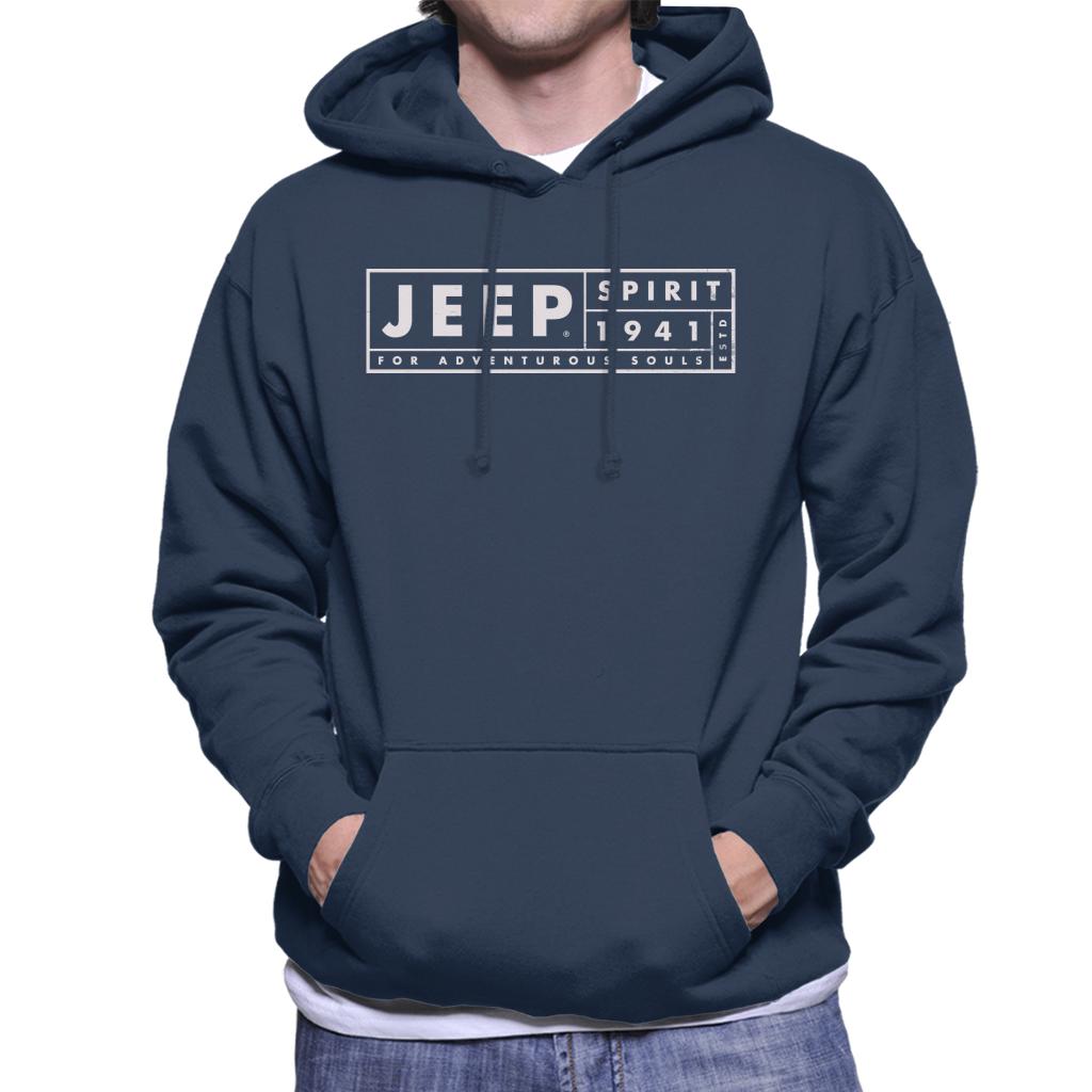 Jeep Spirit 1941 Estd For Adventurous Souls Light Logo Men's Hooded Sweatshirt-ALL + EVERY