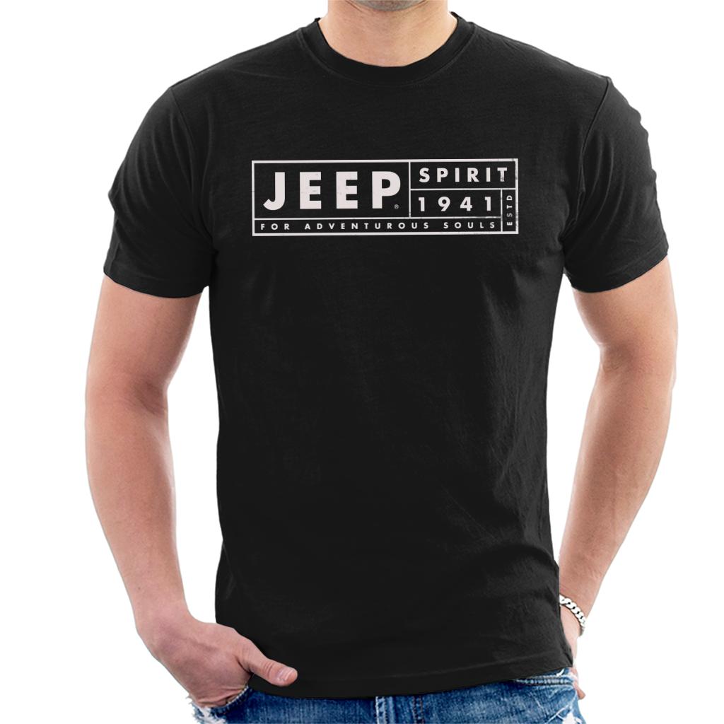 Jeep Spirit 1941 Estd For Adventurous Souls Light Logo Men's T-Shirt-ALL + EVERY