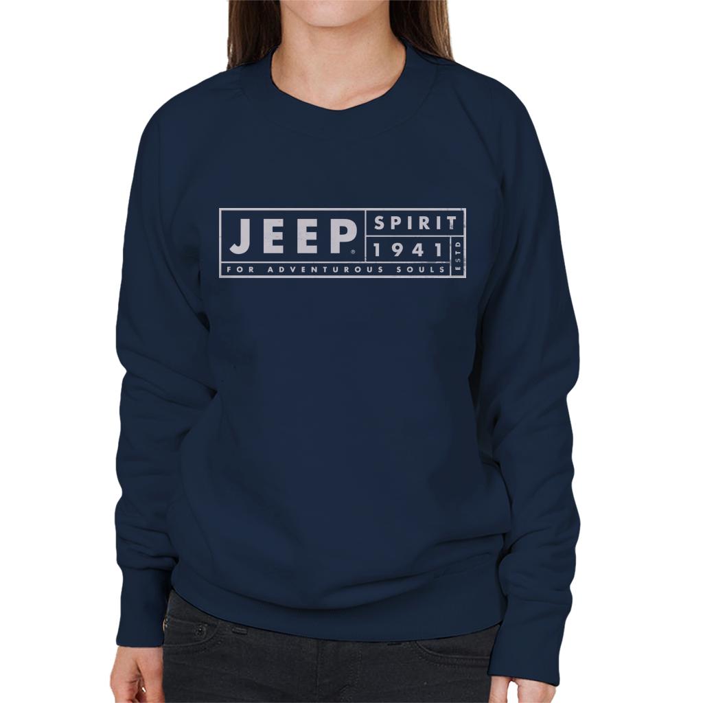 Jeep Spirit 1941 Estd For Adventurous Souls Light Logo Women's Sweatshirt-ALL + EVERY