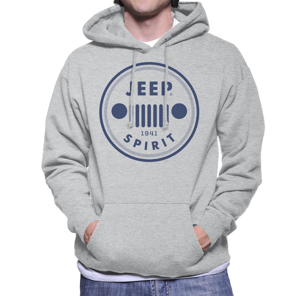 Jeep Spirit 1941 Blue Logo Men's Hooded Sweatshirt-ALL + EVERY